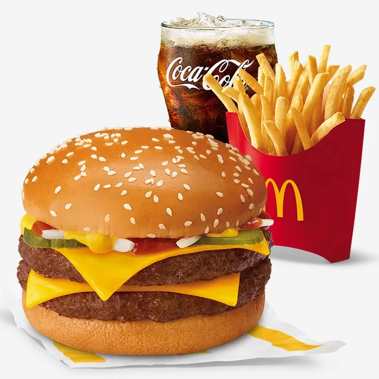 Double cheese burger combo (Reg fries)