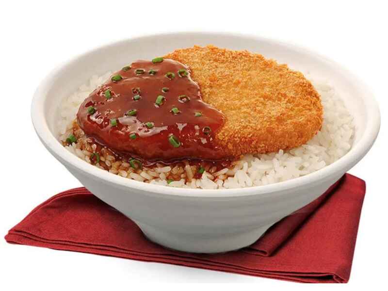 Chicken chop with plain rice solo