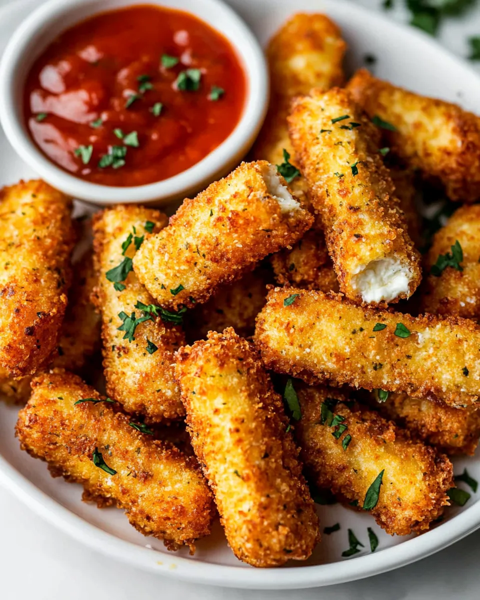 Fried mozzarella sticks