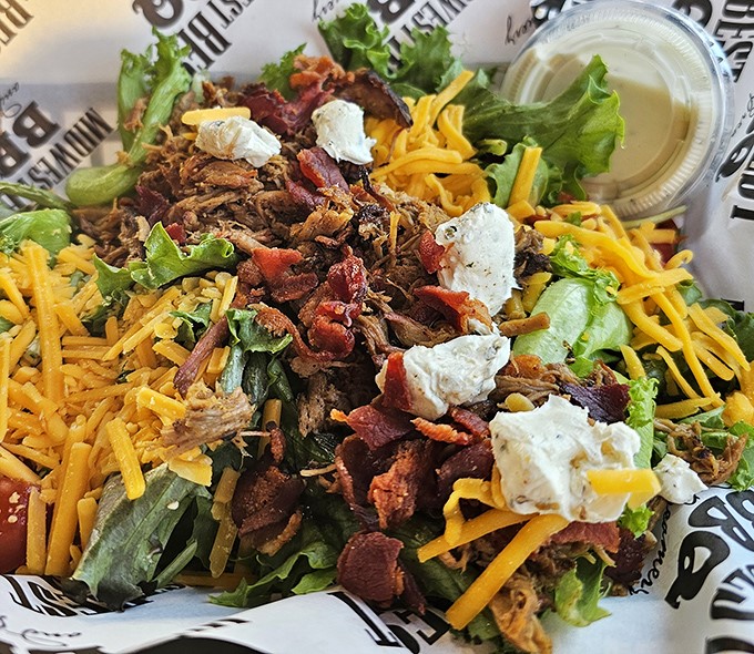 Smoked bacon caesar salad