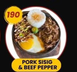 Pork Sisig & Beef Pepper