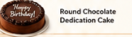 Round Chocolate Dedication Cake