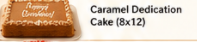 Caramel Dedication Cake (8x12)