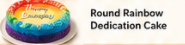 Round Rainbow Dedication Cake