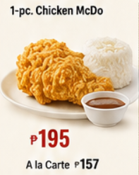 1-pc. Chicken McDo (spicy chicken), L Fries