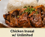 Chicken Inasal with Unlimited Rice & Drinks