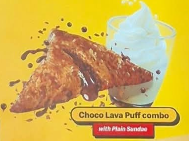 Choco Lava Puff Combo with Plain Sundae